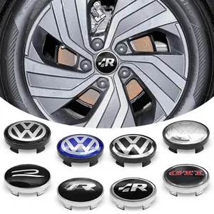 4PCS 60mm Volkswagen Wheel Center Cap Car Hub Cover Accessories Wheel Covers For VW GTI Polo Golf Passat Tiguan Arteon Touareg Taigo Caddy Jetta