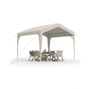 Garvee 9x9 ft Pop Up Canopy with Portable One Person Instant Setup, Steel Frame, Waterproof UV Protection for Camping, Backyard Parties, Markets, and Commercial Use