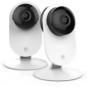 2K Home Security Camera, 2.4Ghz Wired Indoor Camera with Person, Vehicle, Animal Smart Detection, Phone App, Compatible with Alexa and Google Assistant 2Packs