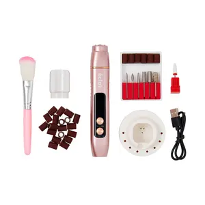 éclat Cordless Electric Nail File – Professional E-File for Acrylic, Gel & Dip Powder with Charging Base & LED Light