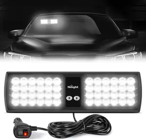 Nilight Green 48 LED Visor Strobe Light – In-Car Windshield Light | Ultra Bright Flashing Strobe Light