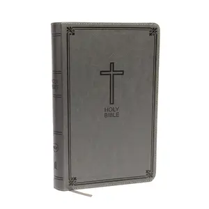 NKJV, Deluxe Gift Bible, Leathersoft, Gray, Red Letter, Comfort Print: Holy Bible, New King James Version by Thomas Nelson [Leathersoft Book]