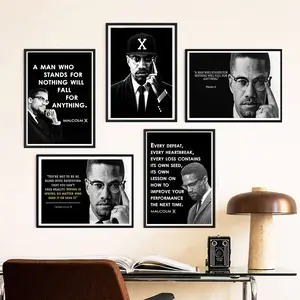 Malcolm X Quote unframed Poster, Motivational Wall Art, Black Leaders Print, Inspirational Civil Rights Wall Art, MLK, Black History, African American Empowerment Juneteenth Art for Home Office Decor