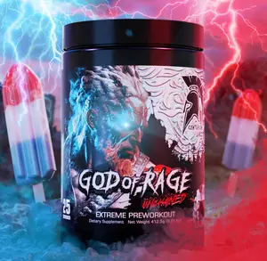 Centurion Labz God of Rage Unchained Preworkout - Extreme Pre-Workout Formula with Caffeine, Theobromine, DMAE, Alpha Yo, and Eria for Optimum Performance and Focus