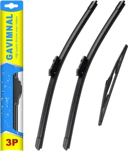 ®   24"+18"+14" Silicone Wiper Blades Replacement For Mazda CX-5 2017-2025,Mazda CX-9 2016-2024,All-Season Front Rear Windshield Wiper Blades(Set of 3)