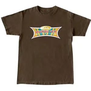 Quiksilver Retro Logo T-shirt – Vintage Surf Style Graphic Tee, Shortsleeve, basic tops, Fabric Cotton, Women's Top, Menswear Top, Gifs, Streetwear Casual Regular Fit