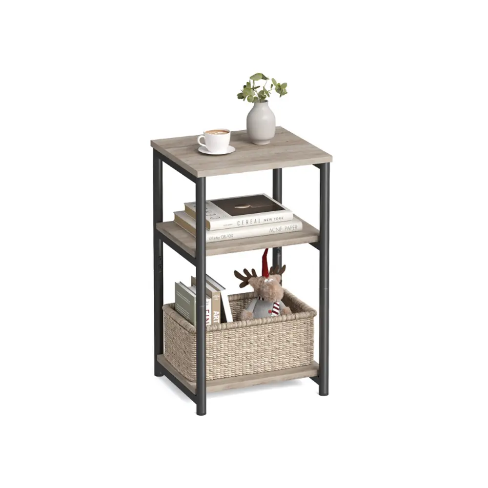 VASAGLE Barnet Collection Multi-Purpose Side Table, Sturdy Steel Frame Tall End Table, Versatile Nightstand for Living Room Bedroom Office Bathroom Home Use