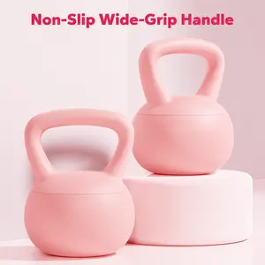 Soft Kettlebell, Non-Slip Wide Grip Handle, Soft Flat Base with Shock Absorption, Fine Mineral Sand Filled, Premium Kettlebell for Home Strength Training