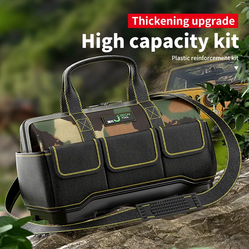 14“, 17”, 19“ and 21“ wide-mouth tool bags Made from durable 1680D Oxford fabric Multi-pocket design Portable tool kit for automotive, workshop, and outdoor use Men's tool bag Workshop storage, Gifts for Men, Him Dad Birthday Gift
