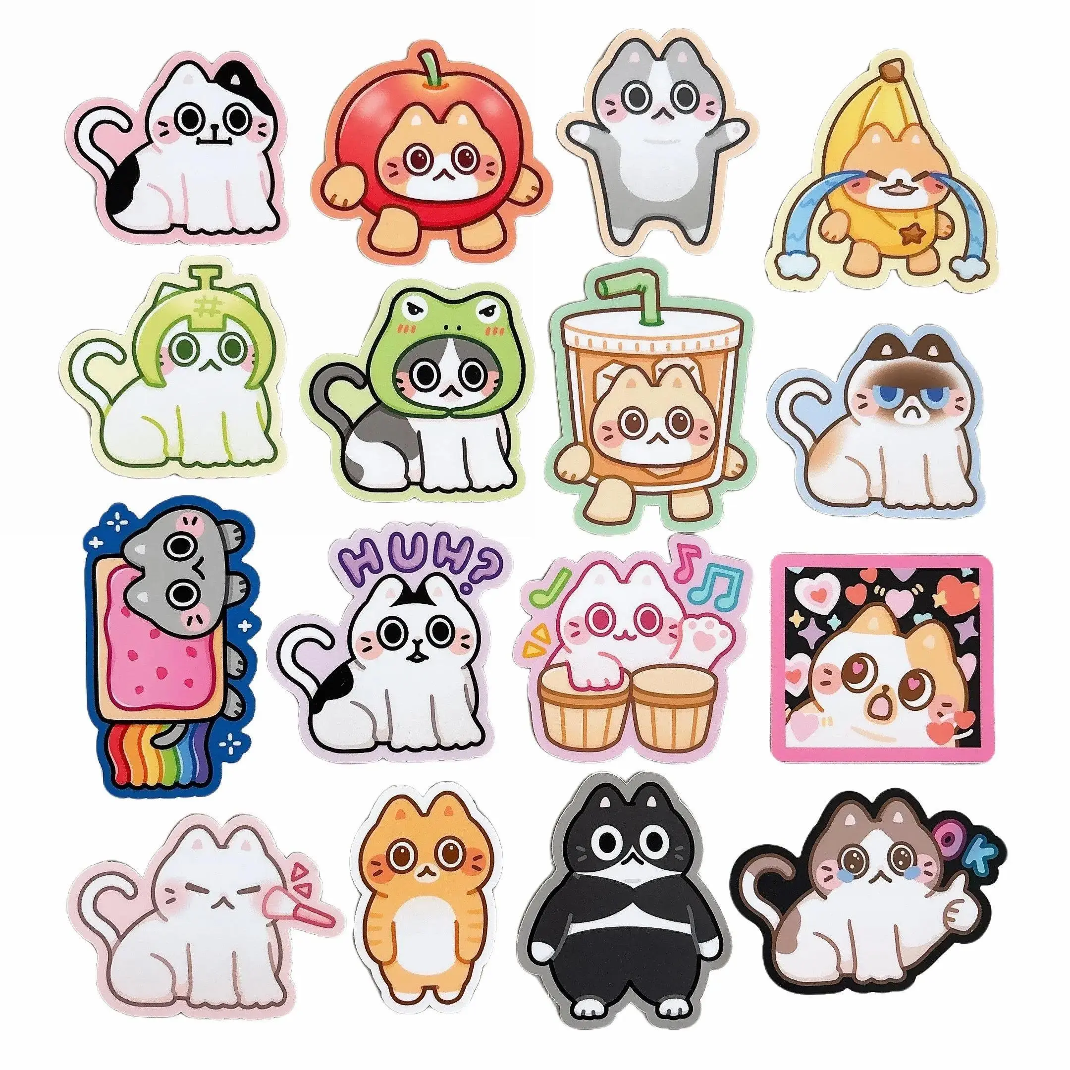 Cute Cat Meme Heavy Duty Waterproof Vinyl Diecut Stickers Cute Cat Meme Heavy Duty Waterproof Vinyl Diecut Stickers