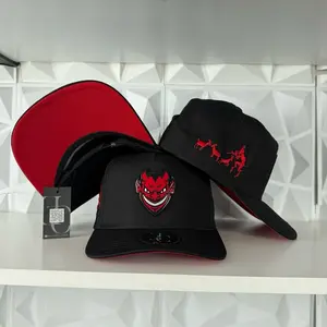 Exclusive Diablo Rojo Snapback Hat- Black/Red visor Cotton Cap