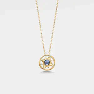 Compass Custom Photo Projection Necklace