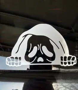 Ghost face Peekaboo Decal, scream decal, ghostface sticker, car accessories , 4x4 high quality vinyl