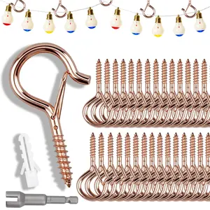 25/35/40pcs Q-Type Hooks, Outdoor Lighting & Garden Decor, Strong Load Capacity, Christmas Lights, Indoor/outdoor Use, S-Shaped Locking Hook