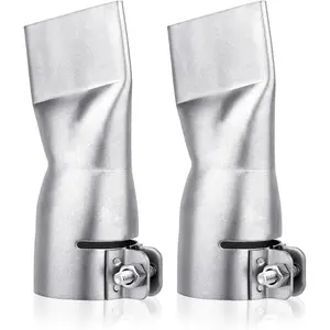 40mm Mouth Width 2Pcs/Set Welding Nozzles Stainless Steel Wide Flat Welding Tip Nozzle Replacement for Hot Air Plastic Welder Heat Gun