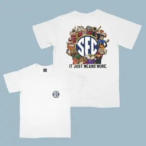 SEC Family T-shirt, Retro College Football Mascot Design T-shirt, Unisex Game Day Spirit Apparel for All Southern Fans