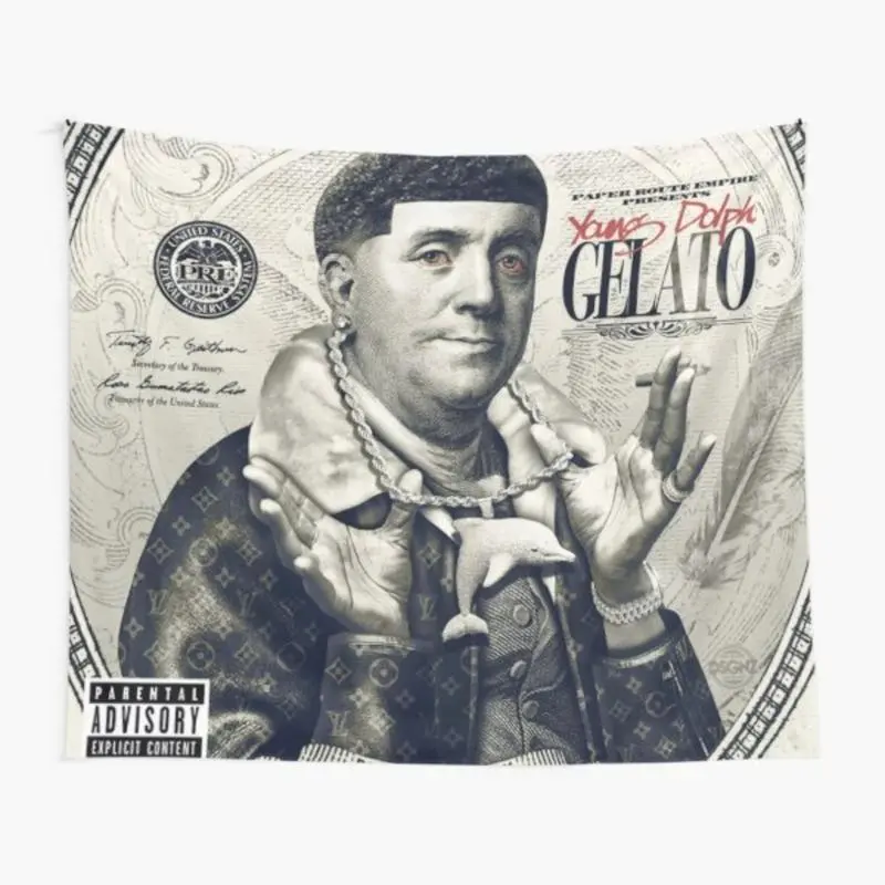 Tapestry Tapestry  Young Dolph Tapestry for Bedroom, College Dorm and Home Decor 60"x40", Funny Meme Wall Tapestries for Boy Girl Birthday Gifts