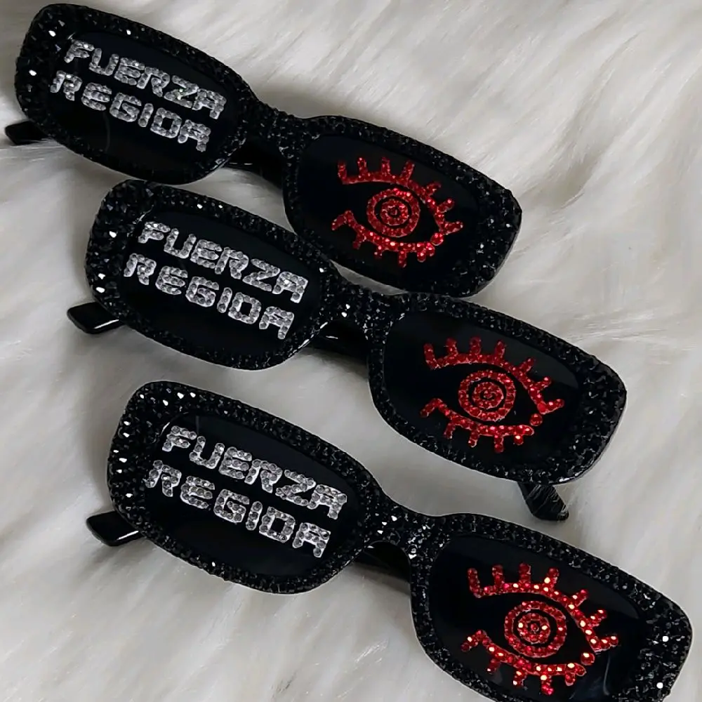 Fuerza Regida Rhinestone concert sunglasses