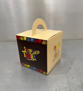 Custom Pastry Box with Handles - Cube Shaped