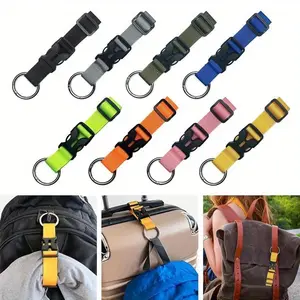 [Durable Luggage Strap] Durable Polyester 1pc Luggage Strap with Adjustable Buckle & Metal Ring - Portable Travel Bag Gripper for Secure Carry-On, Multi-Color Suitcase Belt Ideal for Outdoor Adventures, Luggage for Travel
