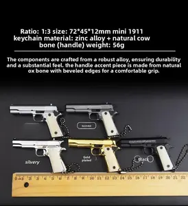 Multi-Functional 1911 Metal Tactical EDC Survival Tool - Camping Hiking Gear with Hanging Ring, Essential for Outdoor Carry & Tactical Use