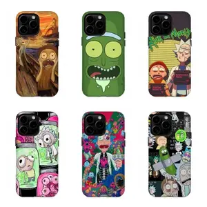 Rick and Morty Crazy Universe Phone Cases – Vibrant Art Print Shockproof Covers for iPhone Fans 17 16 15 14 13 12 Pro Max Gifts For Fans Men Women, Phone Accessories