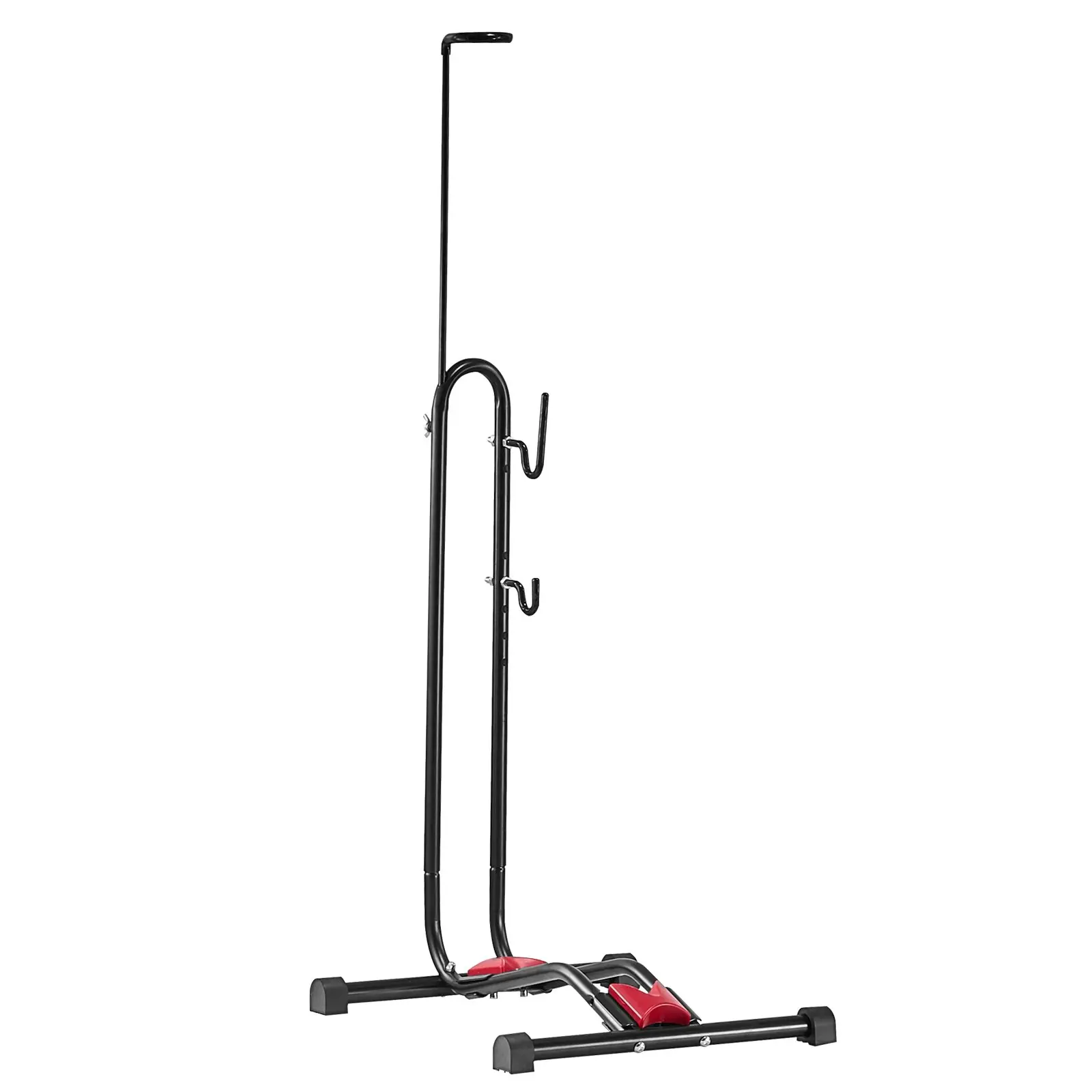 【Summerfinds】VEVOR Freestanding Upright Bike Stand HS-T013DFX - Carbon Steel, Rust-Resistant, Height-Adjustable (29.3-47.8in/455x412x1215mm), 30kg Capacity, Fits 16-27.5in Mountain/Road Bikes, Vertical Bar for Truck Bed/Indoor Garage Secure Storage