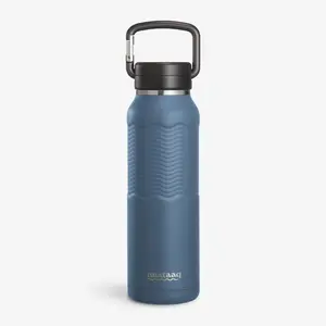Nuataaq 34 oz Carabiner Water Bottle with Thermal Cap | Leakproof & Insulated for Outdoors, Hiking, Camping, Backpacking and Travel