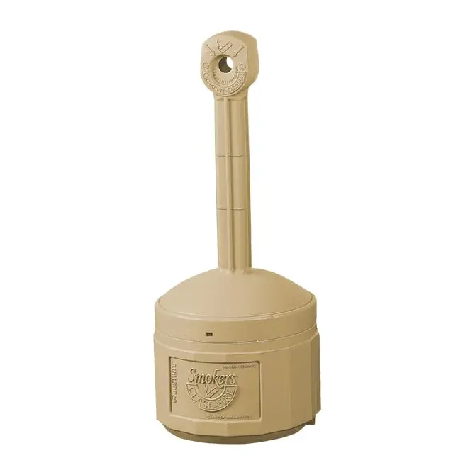 Smokers Cease-Fire FM Approved Cigarette Butt Receptacle – Large Outdoor Ashtray with Self-Extinguishing Fire Safe Design – Heavy-Duty Galvanized Steel Bucket – 16.5" Height × 38.5" Diameter