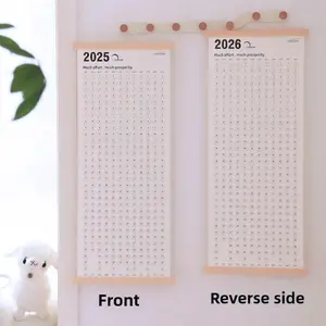 Wooden Wall Calendar, 1 Count Double Sided Wall Calendar, Wall Hanging Calendar, Office Stationery & Supplies, Home Decor