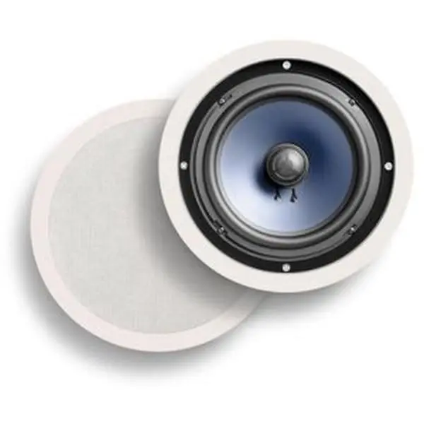Polk Audio RC80i 2-Way Premium 8 in Mountable Wireless In-Ceiling Speakers (Set of 2) - Mineral-Filled Polymer Cone, High Quality Sound, Outdoor Home Entertainment Use, Ideal for Damp-Humid Spaces