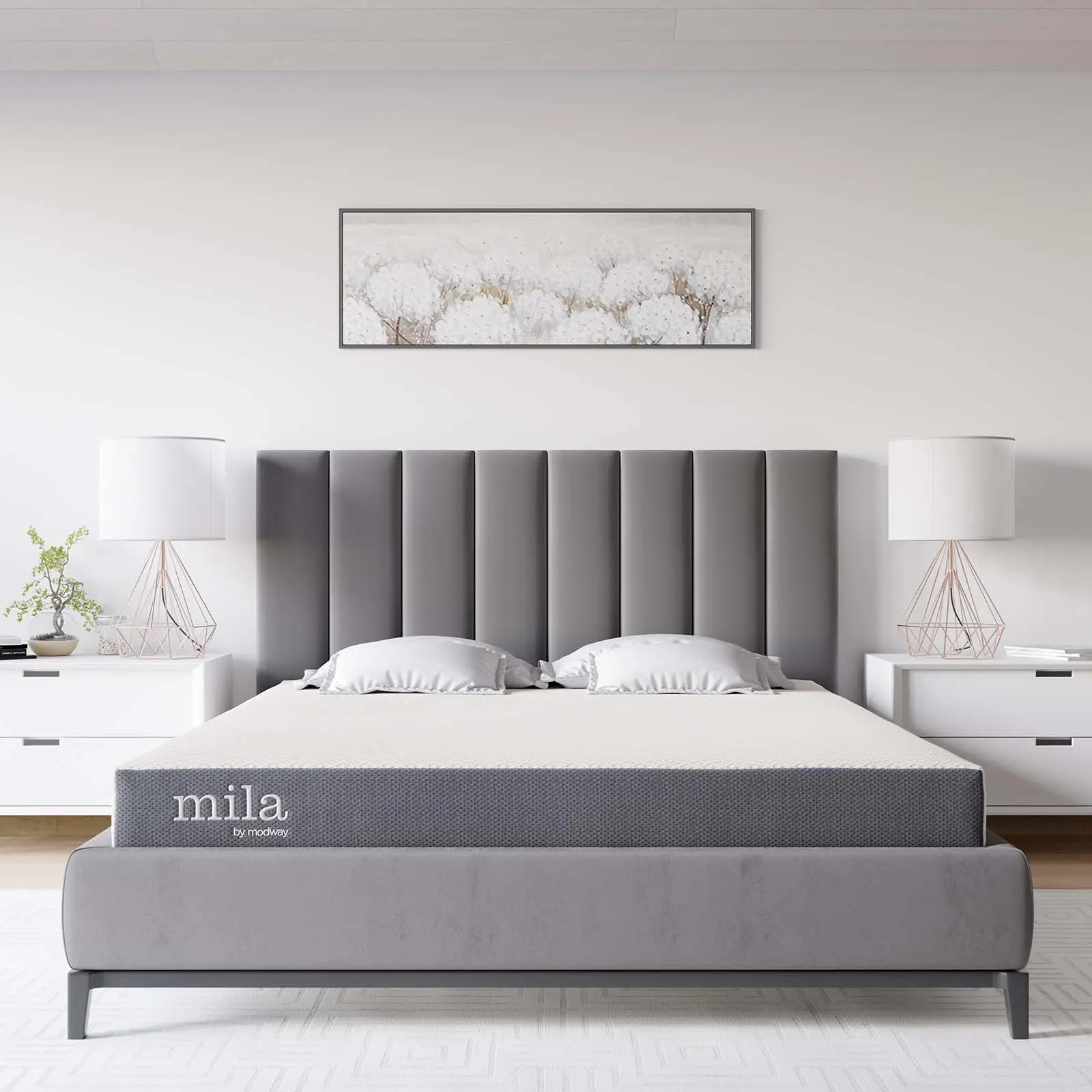 Modway Mila 6" King Mattress, Ergonomic Bed Upgrade, Long-Lasting Mattress with Breathable Stretch Knit Cover, Fiberglass-Free Bedding, Long-Lasting Mattresses