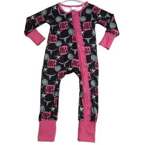 Baby Girl Winter Romper Wild Child Western Clothes Zip Romper Newborn Baby Shower Gift