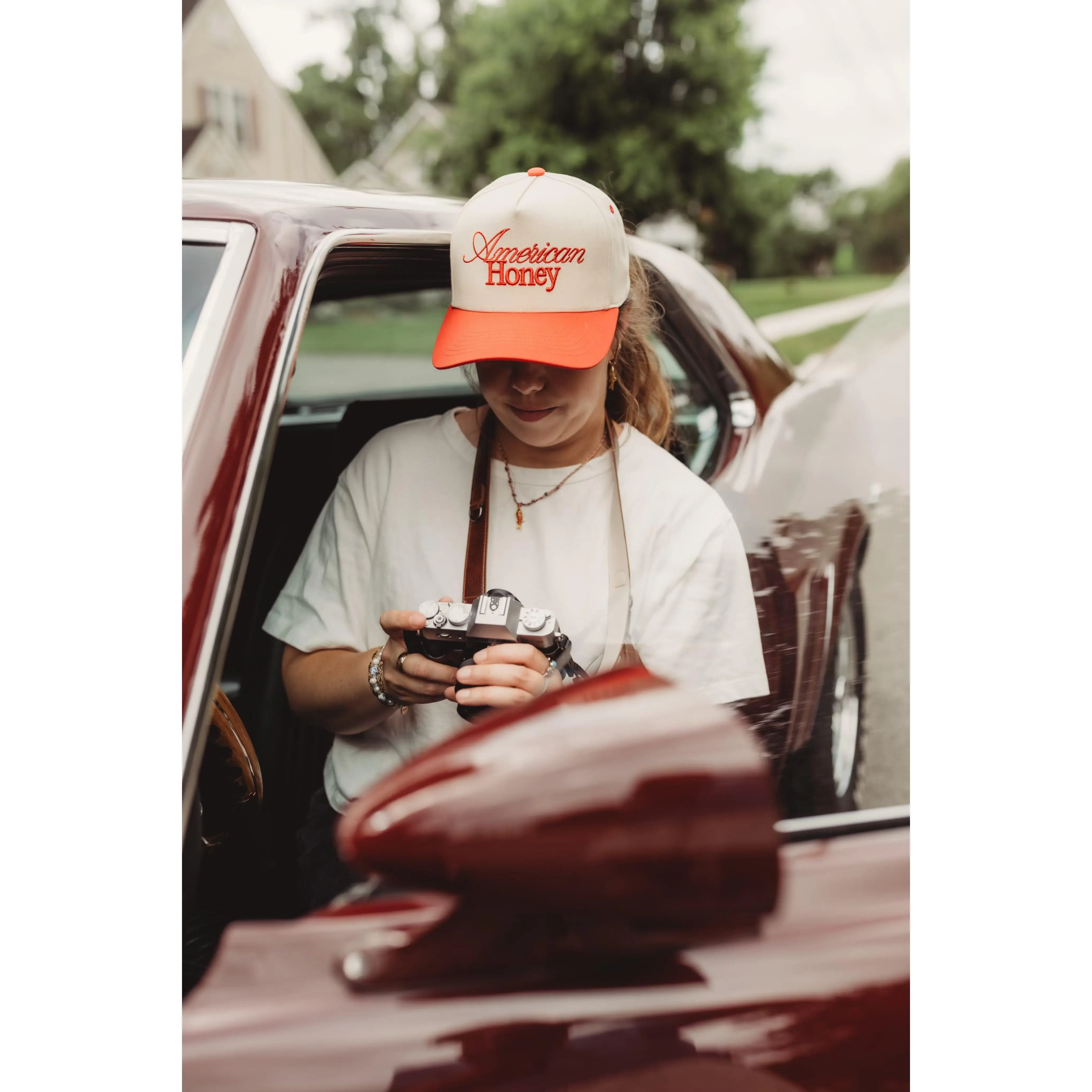 Poppie's Canvas Trucker Hat: American Honey