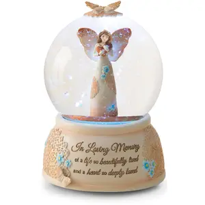In Loving Memory LED Lit, Musical Water Globe