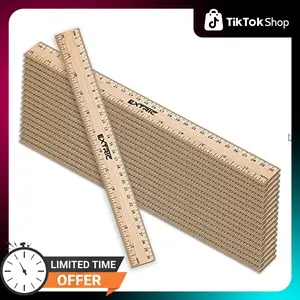 Rulers 25 Pack - Rulers 12 Inch, Rulers for Kids Great for School, Classroom - Wooden Ruler for Home and Office