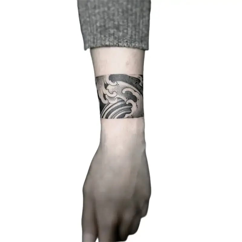Herbal Henna Temporary Tattoos, 6-Pack Waterproof Stickers with Realistic Wristband & Arm Band Designs, Prop 65-Free, Durable 7-15 Day Wear for Sensitive Skin, Realistic Effect