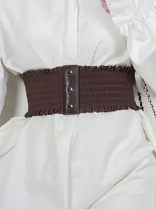 Elegant Women's Elastic Waist Belt, Bohemian Style Wide Waist Wrap, Fashionable Versatile Design, Available in Multiple Colors, Boho Style Belt