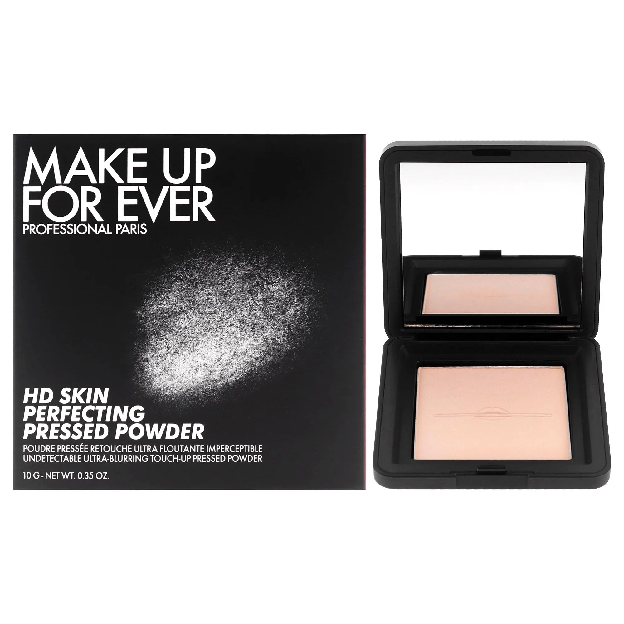 Women's HD Flawless Skin Perfecting Pressed Powder - 1.1 Light by Make Up For Ever, 0.35oz Daily Makeup for Natural Look, High Definition