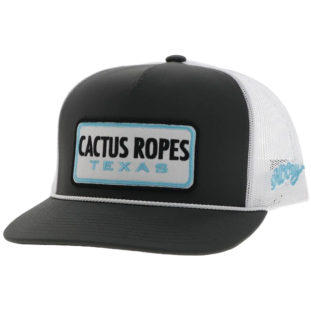 Hooey Men's Cactus Ropes 5-Panel Grey & White Snapback Hat CR108