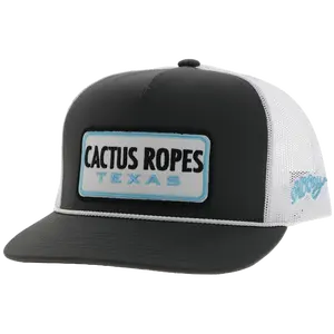 Hooey Men's Cactus Ropes 5-Panel Grey & White Snapback Hat CR108