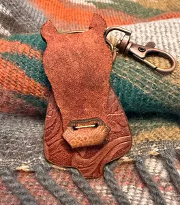 Leather Horse Keychain