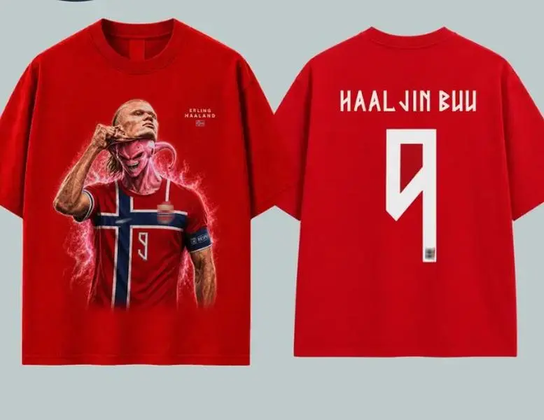 Haaljin Buu #9 shirt, Erling Haaland Shirt, Norwegian soccer player, Norway Flag Game Day Shirt, Gift for HimandHer,