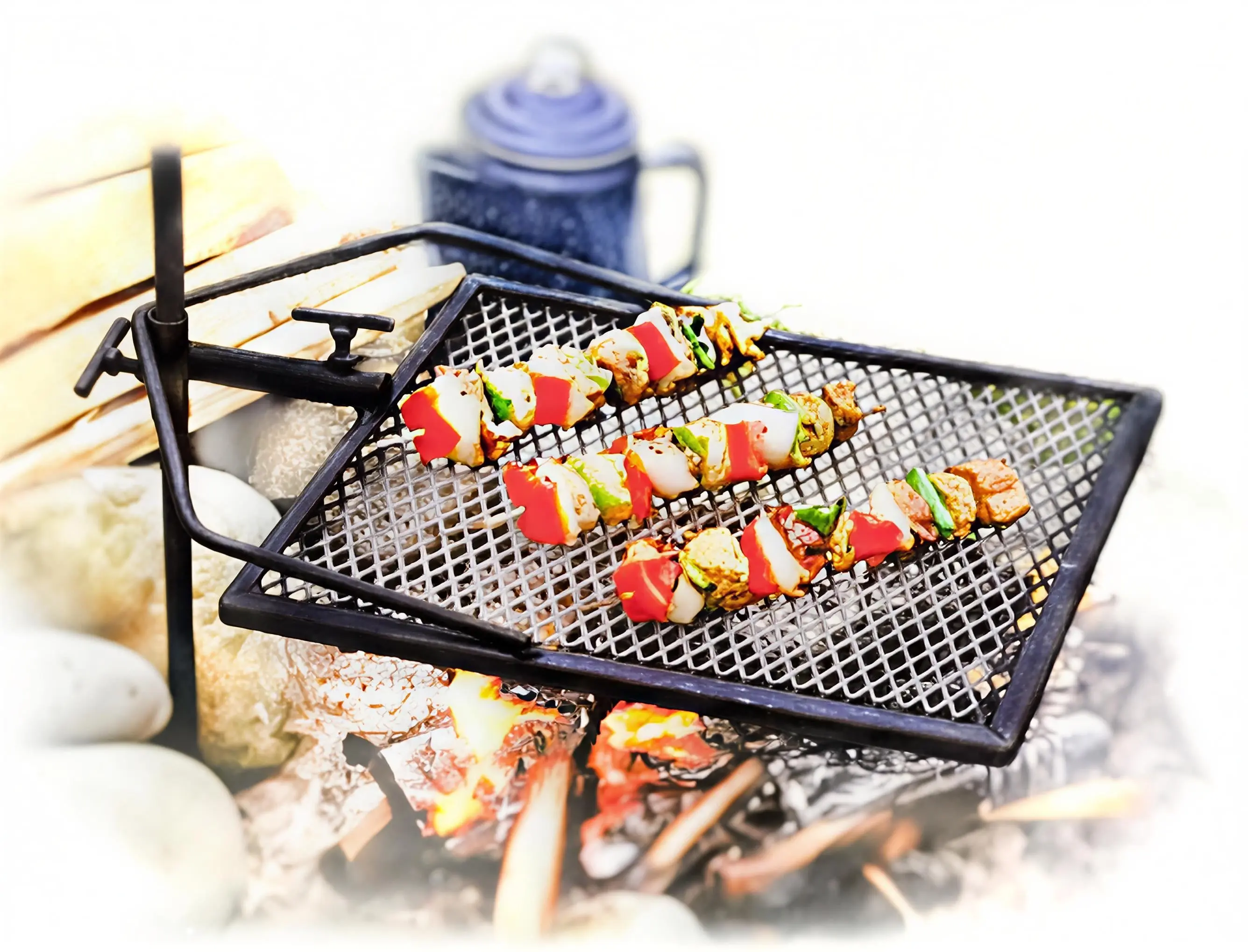 Adjust-A-Grill | Heavy Duty Patented Portable Campfire Grill Since 1994