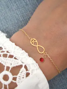 Infinity Symbol Initial Bracelet, Stainless Steel Chain Bracelet for Women & Girls, Fashion Jewelry for Party, Daily Decor, Trendy All-match & Exquisite Jewelry for Birthday Gift
