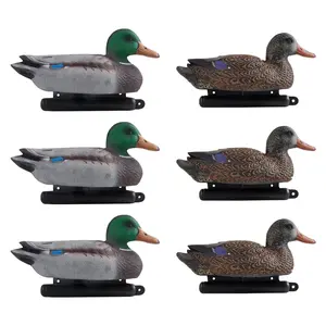 Duck Decoy Set Teal Outdoor Floating Decoys For Waterfowl Hunting Realistic Plastic 6-Pack Durable Weather-Resistant Field Lake Pond Wetland Use Ideal For Field And Water Deployments Visible At Distance Non-Toxic Materials