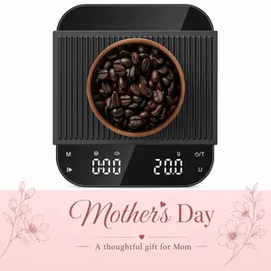 Coffee Scale Rechargeable Espresso Scale with Timer 3kg 0.1g Accuracy for Pour Over and Drip Coffee Digital Weighing Machine