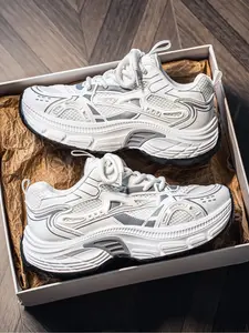 Men's Sporty Patchwork Running Shoes, Outdoor Running Shoes, Casual Comfortable Breathable Sports Shoes, Trendy All-match Sneakers for Daily Wear