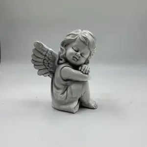 Nordic Cupid Angel Ornament Resin Craft for Indoor Outdoor Living Room Study Dining Table Foyer Courtyard Garden Balcony Decoration Ideal Gift Bag BJ1191093