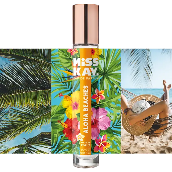 Miss Kay Eau De Parfum 25ml - Aloha Beaches - Exotic Notes of Coconut & Vibrant Colors for a Tropical Fantasy Experience